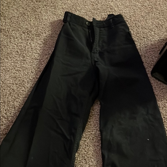 Black Marine Wide Leg Jeans - Picture 1 of 5